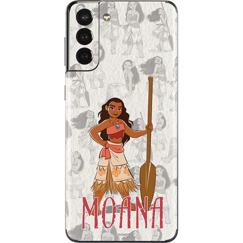 Disney Princess Moana Pattern Galaxy S21 Plus 5G Skin